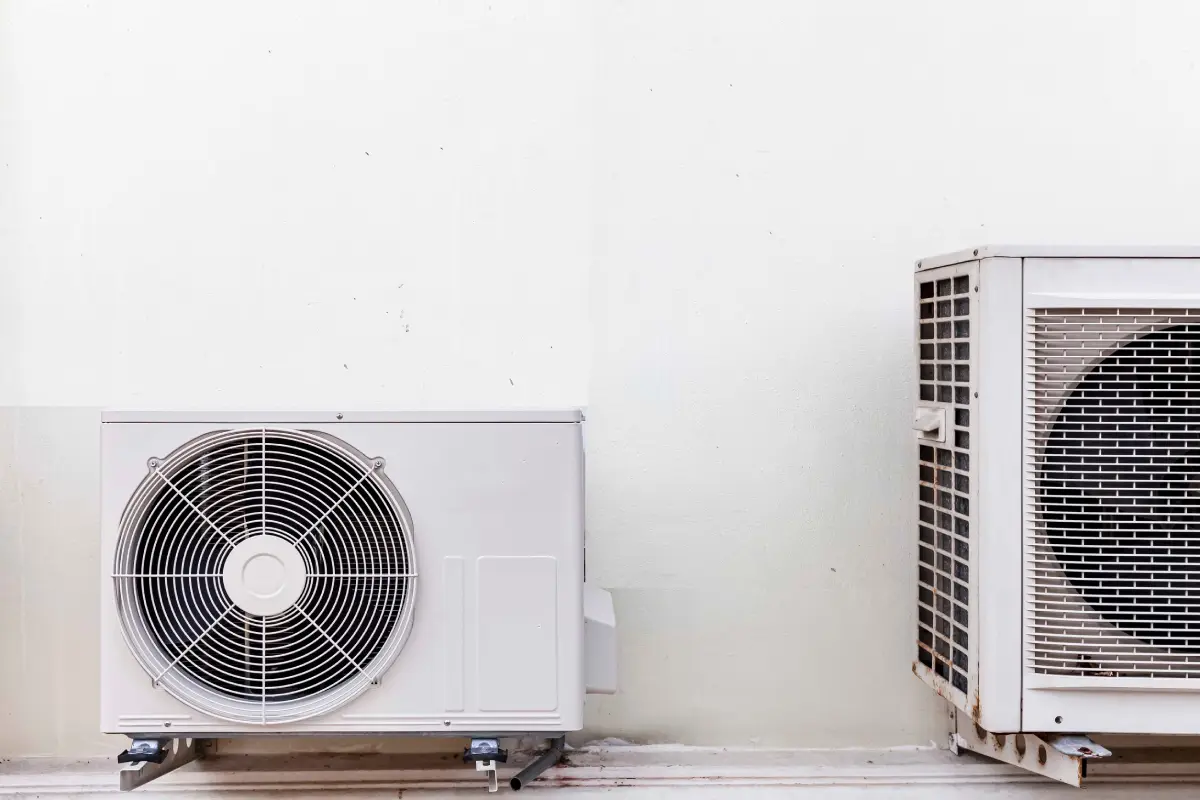 Air conditioner compressor outdoor unit installed outside the building